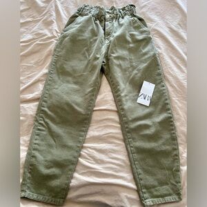 NEW HIGH-WAISTED KHAKI ZARA JEANS